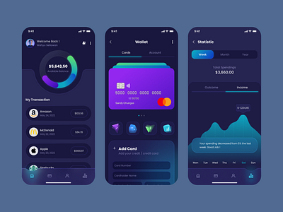 UI Design a Wallet App in Figma branding design graphic design icon illustration logo typography ui ux vector