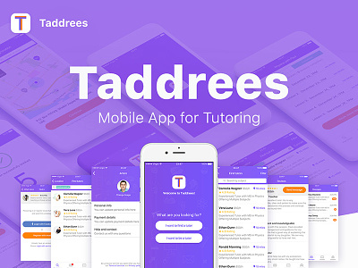 Taddrees Mobile App app application ios mobile onboarding student taddrees tutor tutoring ui uiux ux