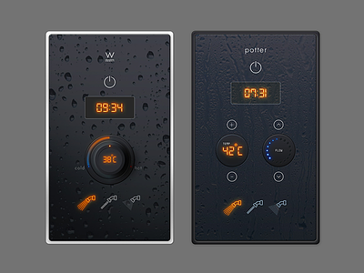 Shower interface design interface shower ui ux
