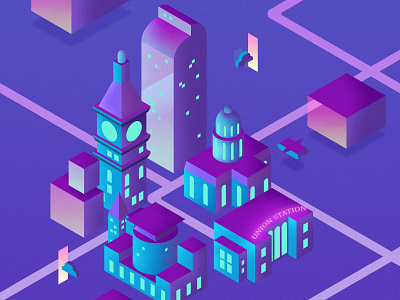 Isometric Futuristic Denver