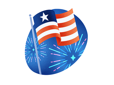 Independence Day Holiday Spot 4thofjuly american fireworks flag independenceday noise spot illustration stars and stripes