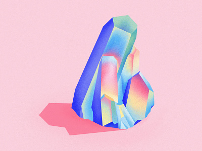 Vectober 01: Crystal crystal day one gradient inktober inktober 2021 noise shiny vaporwave vectober vectober 2021