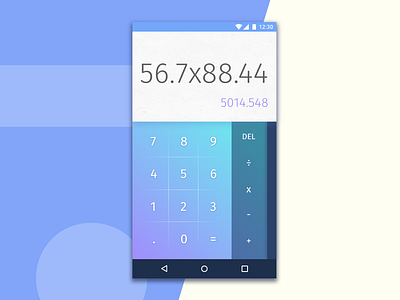 Daily UI, Day 4, Calculator calculator daily gradient material ui