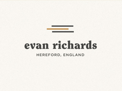 Evan Richards Brand brand england itc clearface logo