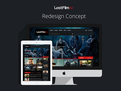LostFilm Redesign Concept film lostfilm media news redesign ui ux web webdesign