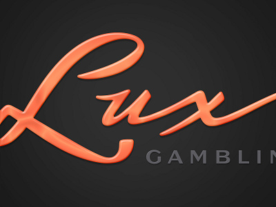 Lux Gambling Club Branding brand identity branding custom lettering custom type lettering logo