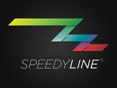 Speedy Line abstract colourful illustrator logo vector