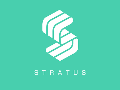 Logo for Stratus CDN geometric illustrator logo monochrome sapo vector