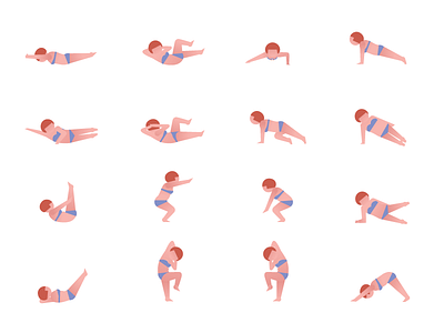 Core Joy body core exercise icon illustration work out