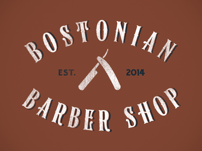 Barber Shop Logo branding flat logo type vector