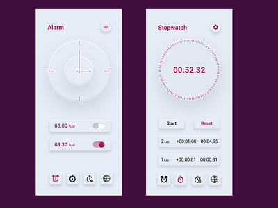 NEUMORPHIC CLOCK APP