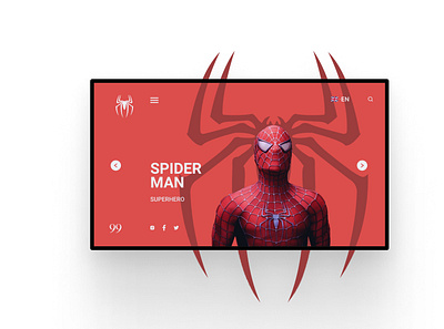 SPIDERMAN LANDING PAGE colours design figma graphic design illustration landingpage photoshop product ui ux webpage xd