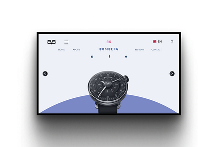 BOMBERG WATCHES LANDING PAGE branding colours design figma graphic design illustration landingpage photoshop product ui ux watches webpage