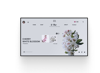 LA FLEUR FLOWER BOTIQUE LANDING PAGE branding colours design figma graphic design illustration landingpage photoshop product ui ux web xd