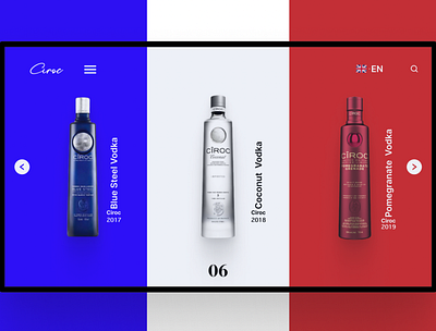 CIROC VODKA LANDING PAGE branding colours design figma graphic design illustration landingpage photoshop product ui ux web