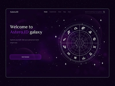 Astrology Website apace astro astrology dark dark mode dark ui esothericism natal purple stars tarot web