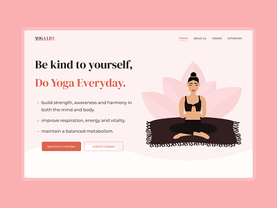 Website & Illustration For Yoga