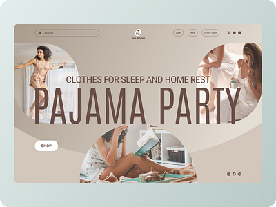 Concept design for the Sand Woman online sleepwear store design logo online store pajama pajama party sandman sandwoman sleepstore ui ux web design
