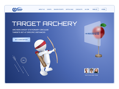 The redesign concept of the GERA archery shooting range archers archery design graphic design illustration leisure sport target ui ux vector web design