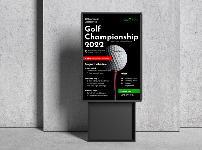Banner | Golf championship 2022 adobe advertizing banner design figma flyer photoshop