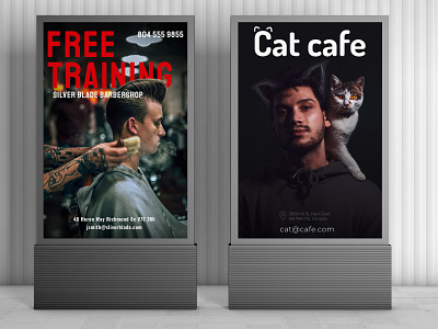 Flyers | Barbershop | Cat cafe