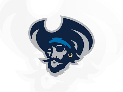 Hampton University Pirates beard branding college sports design illustration logo mustache pirate sports vector