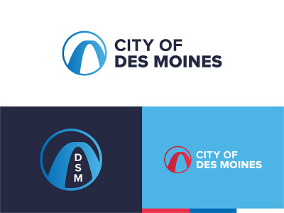 City of Des Moines Logo branding bridge city des moines design illustration logo midwest vector
