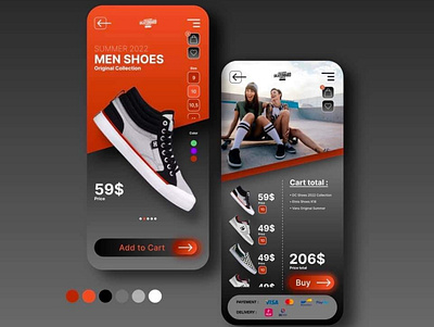 E-com. Shoes app design app branding ui ux