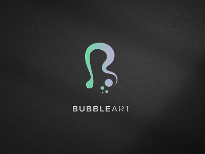 BubbleArt Logo Design b logo blue green branding bubble bubble logo design gradient graphic design illustration letter b logo monogram vector