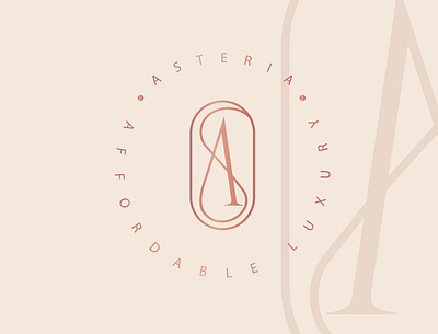 Asteria Logo a logo brand fashion feminine gradient illustration letter a luxury minimalist modern pink subtle