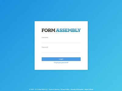 FormAssembly Login Redesign form formassembly login redesign