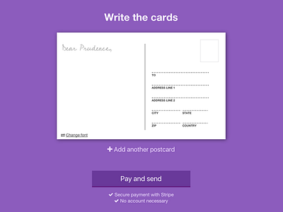 Postcard editor flat form postcard website