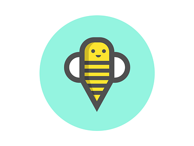 A little bee bee bumble bee flat illustration