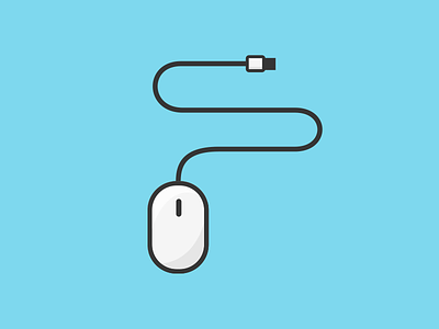 Just a mouse computer mouse flat illustration mouse usb