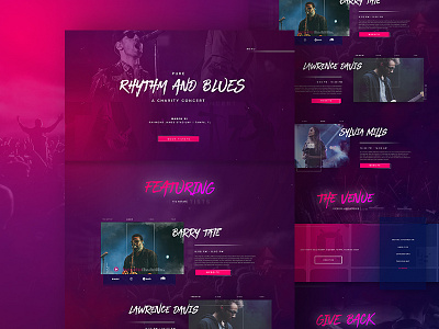 Pure Rythm n Blues Concept ui ux website