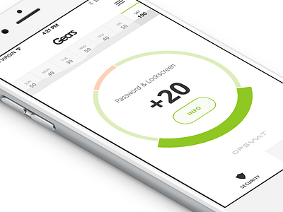 Gears Mobile app chart flat ios iphone light management mobile security ui