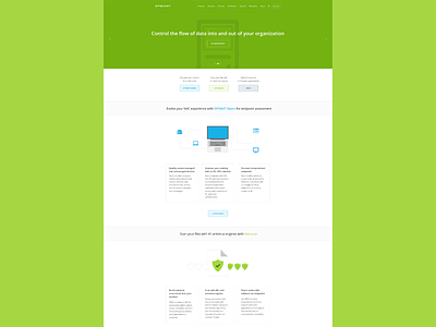 OPSWAT.com flat green landing landing page marketing security ui web web design website