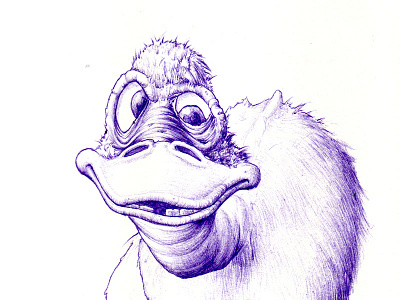 Duckthing character crazy creature duck pen sketch