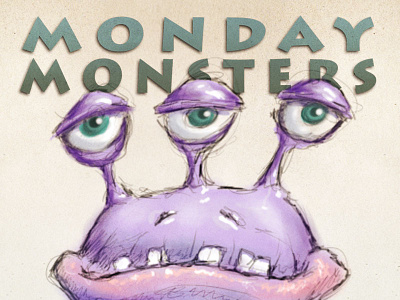 Monday Monsters character eyes illustration monday monster teeth three