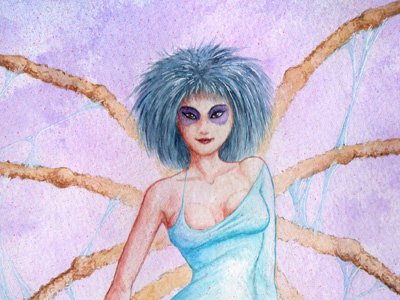 Spiderwoman paint paper pencil spider traditional water colour woman