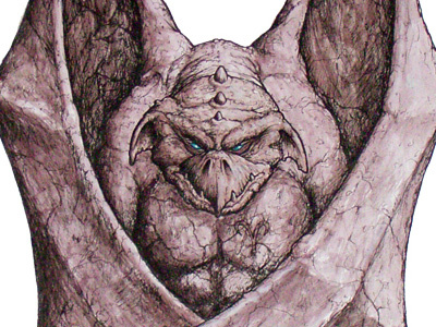 Gargoyle gargoyle ink paint stone watercolour