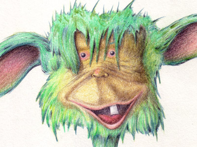 Swag character cheery colour pencil pencil sketch