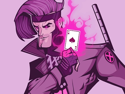 Gambit aceofspades character design childrenoftheatom gambit illustration illustrator kineticenergy kineticenergy marvel marvel fanart marvelcomics mr. bob mutant remylebeau remylebeau uncannyxmen vector xmen