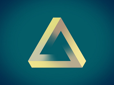 Penrose Triangle blending colors geometric illustrator interlace mr. bob penrose triangle triangle vector