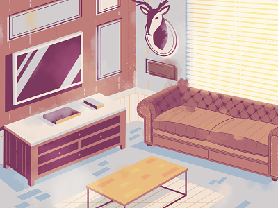 BG | Living Room adobeillustator animation background flat geometric illustrator living room