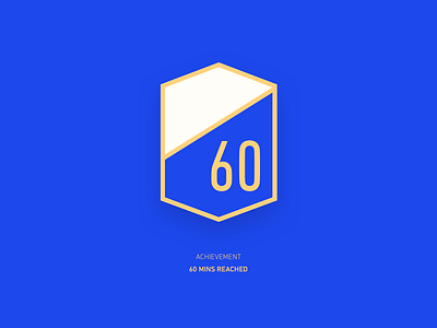 Achievement Badge - 60 Mins Reached achievement sketch ui