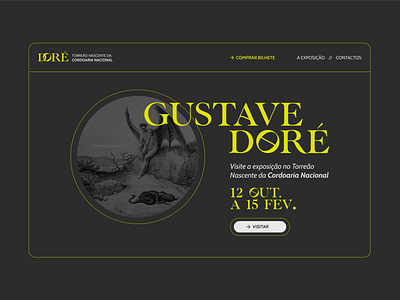 Doré Exhibition Website design doré editorial exhibition exposição figma graphic design gustave doré landing page layout layout design museum ui ui design uxui webdesign website website design