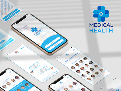 Medical Health Mobile App adobe illustrator adobe photoshop adobe xd doctors health care medical mobile app uiux design