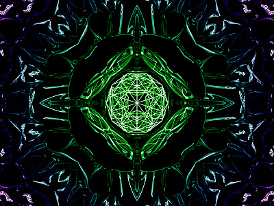 Cyclic Reflections 3d abstract blender cycles geometric mandala psychedelic sacred geometry