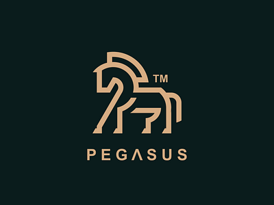 Pegasus app branding design icon illustration logo typography ui ux vector